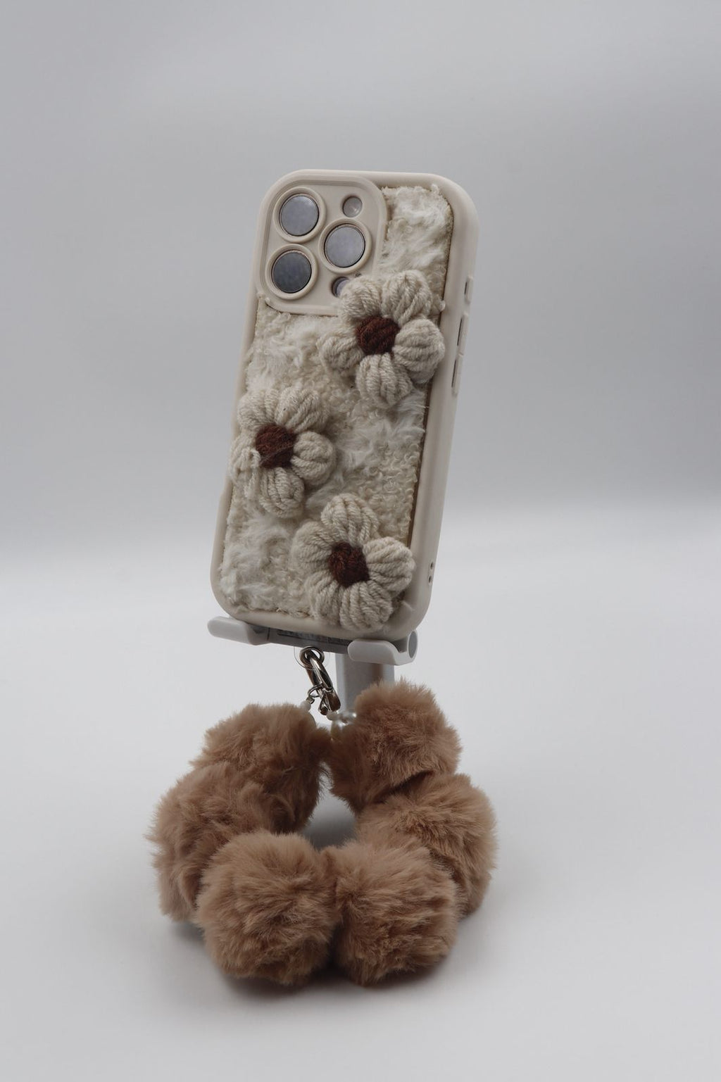 3d flower cute phone case with charm